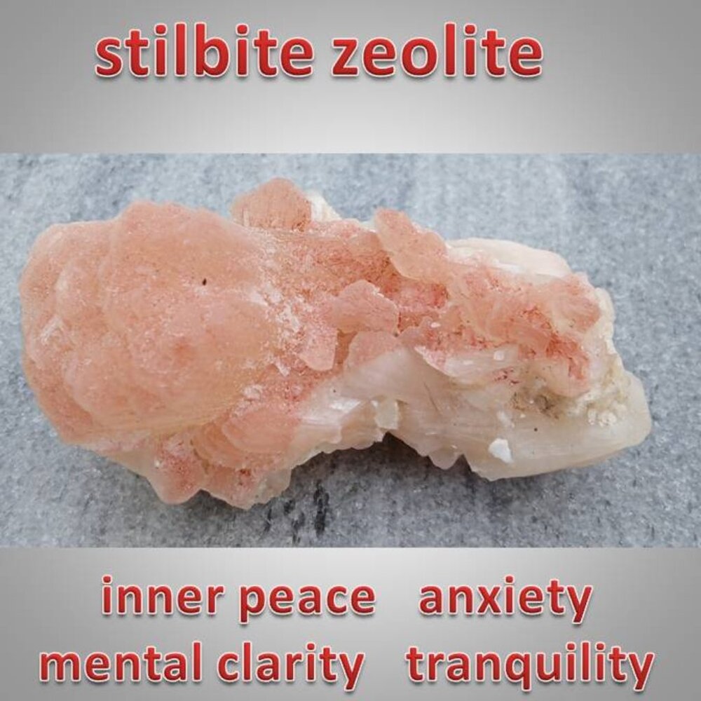 Stilbite Zeolite crystal mineral specimen 02